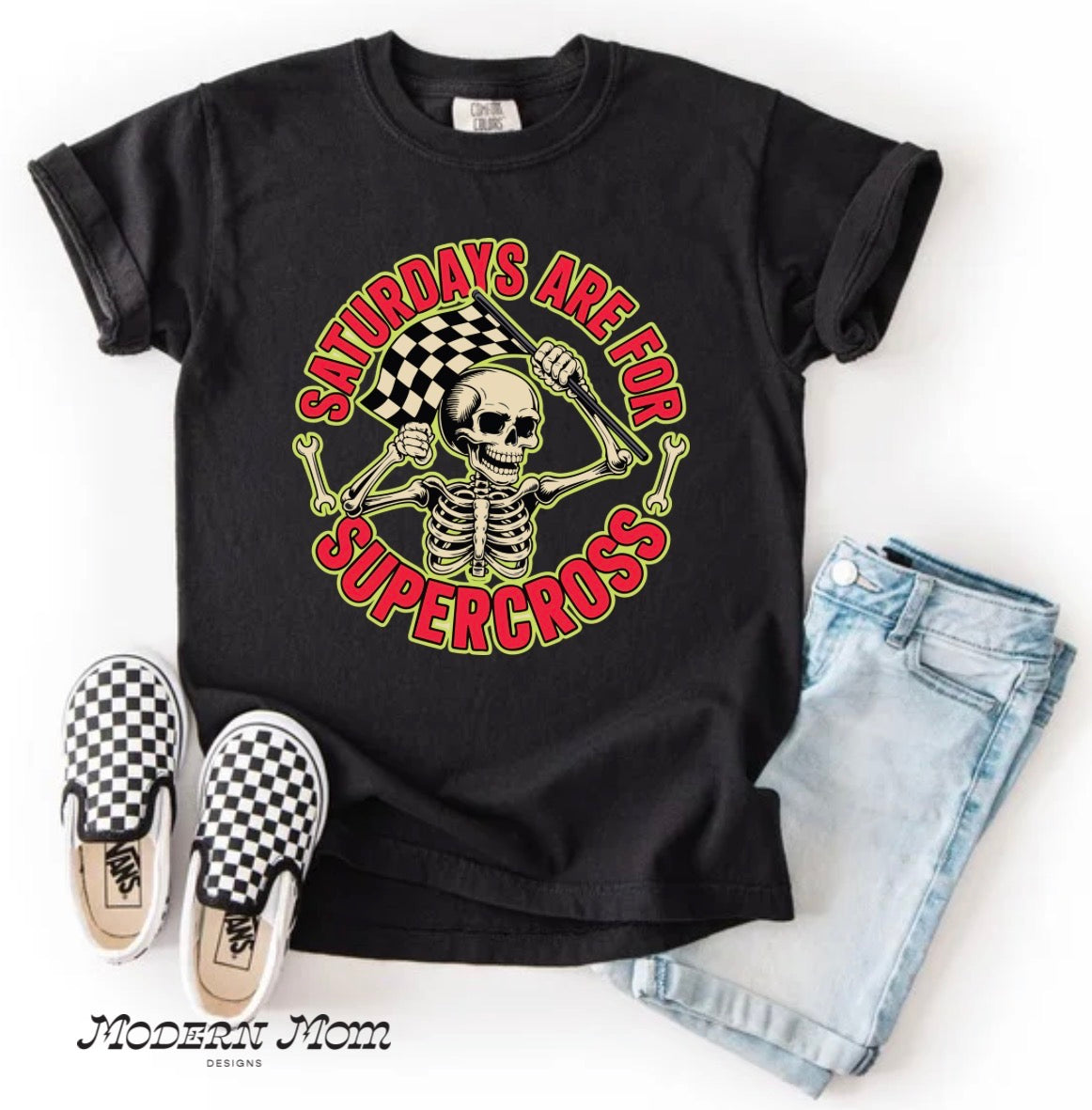 Saturdays are for supercross (NEWBORN-youth XL)