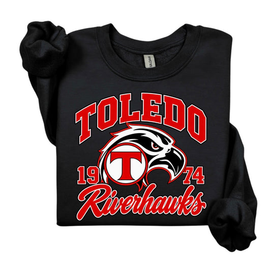 Toledo Riverhawks crewneck or hoodie