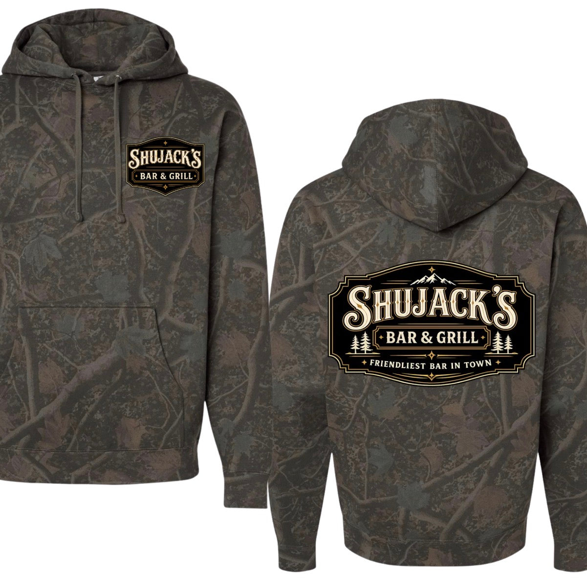 SHUJACK’S darkwood camo hoodie