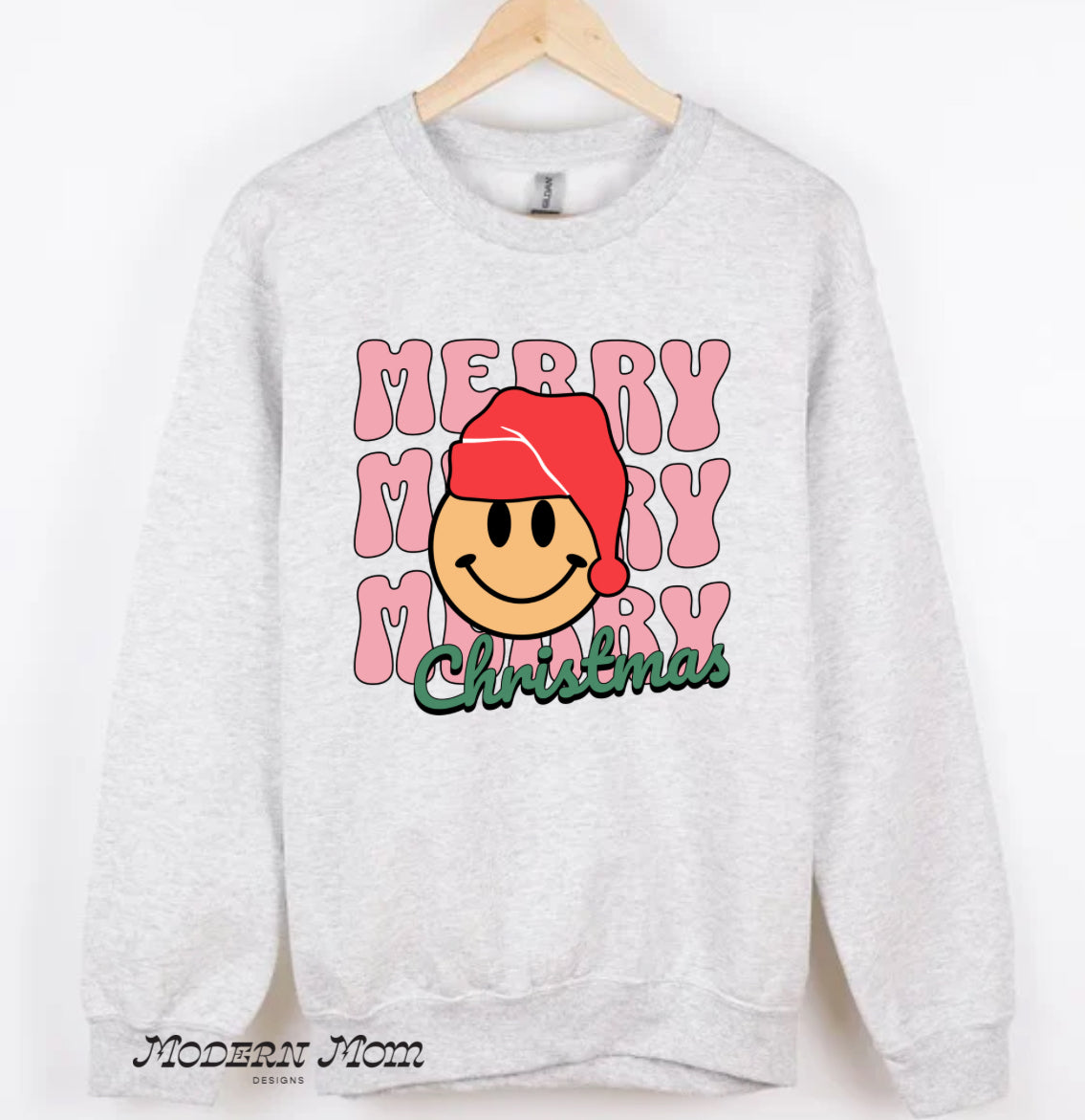 Merry Christmas smile crewneck