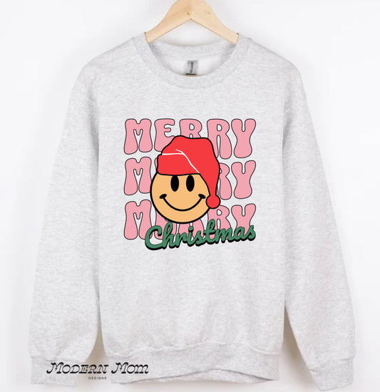 Merry Christmas smile crewneck