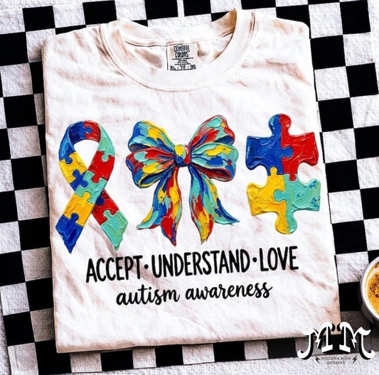 Accept. Understand. love. (tee, crewneck, or hoodie)
