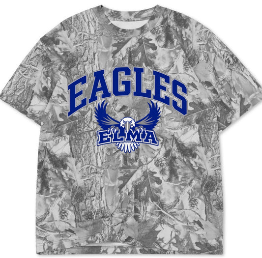Elma Eagles boxy premium grey camo tee (youth XS-Adult 4XL)