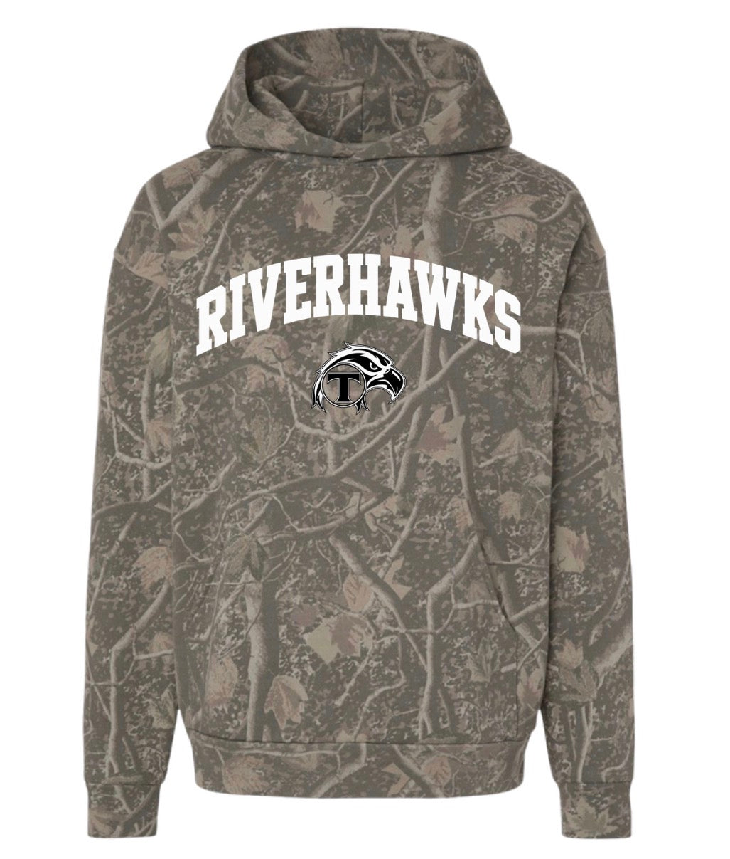 Toledo Riverhawks deadwood camo hoodie (youth & adult)