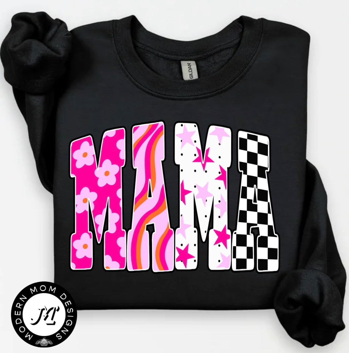 Mama pattern crewneck