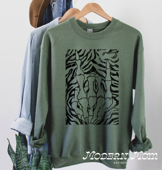 Rock on grunge crewneck