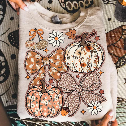 Harvest floral pumpkins