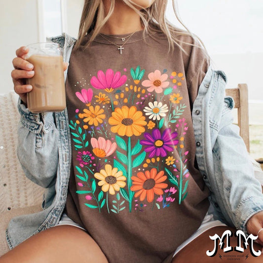 Spring florals  (tee, crewneck, or hoodie)