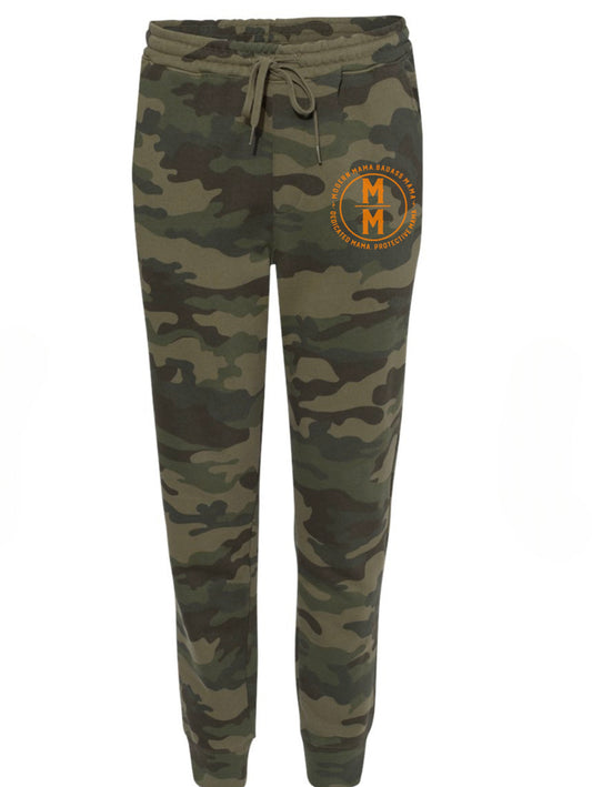 MMD logo camo joggers