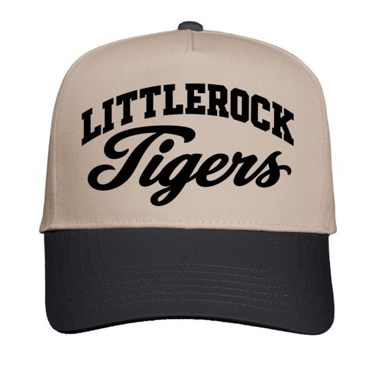 Littlerock Tigers black bill hat (screen print)