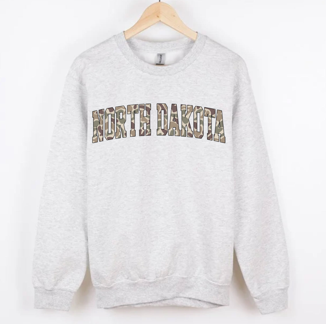 NORTH DAKOTA duck camo CREWNECK