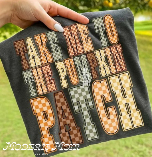 Take me to the pumpkin patch checkered