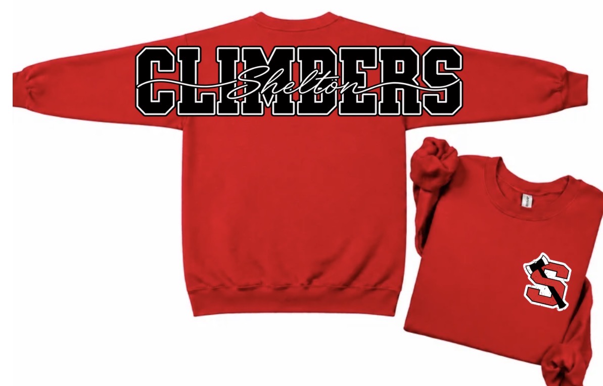 Shelton climbers crewneck with big back print