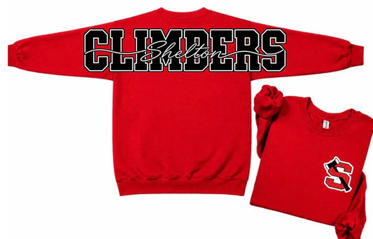 Shelton climbers crewneck with big back print