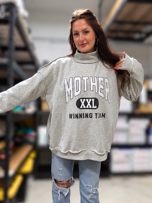 MOTHER mock neck crewneck
