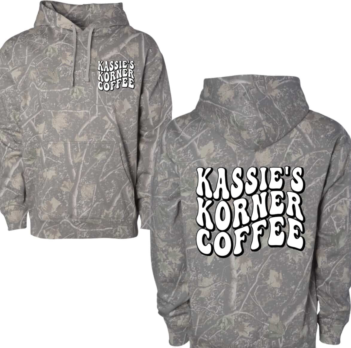 Kassie’s Korner camo hoodies (Deadwood & Duck)