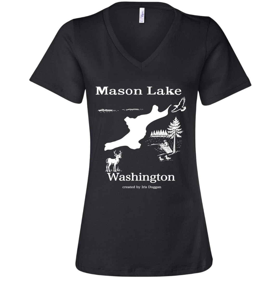 Mason Lake women v-neck tee shirt
