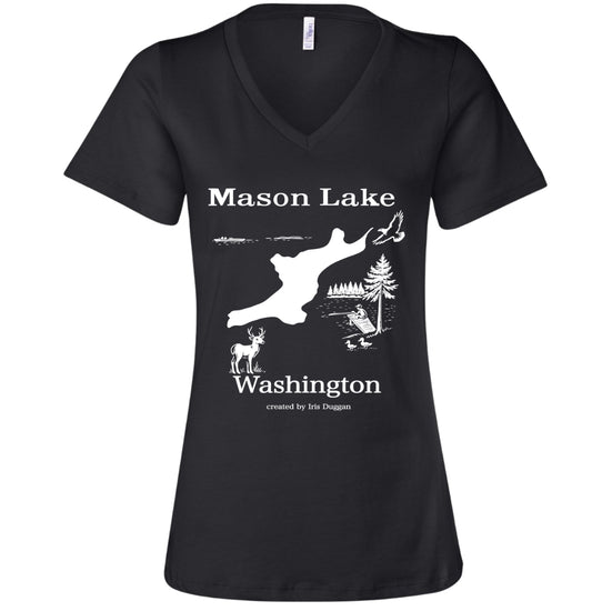 Mason Lake women v-neck tee shirt