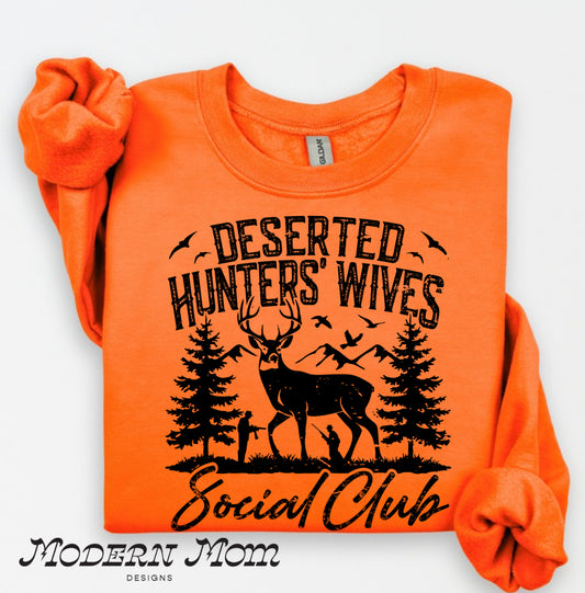 Deserted hunters wives social club (safety orange)