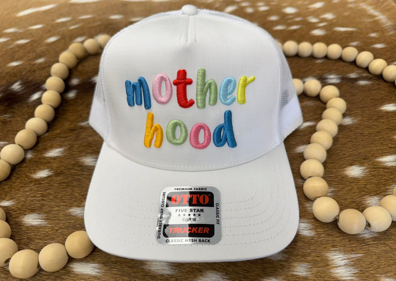 Motherhood multi color trucker hat