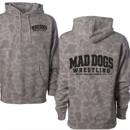 Mad Dogs Wrestling light duck camo hoodie (adult)