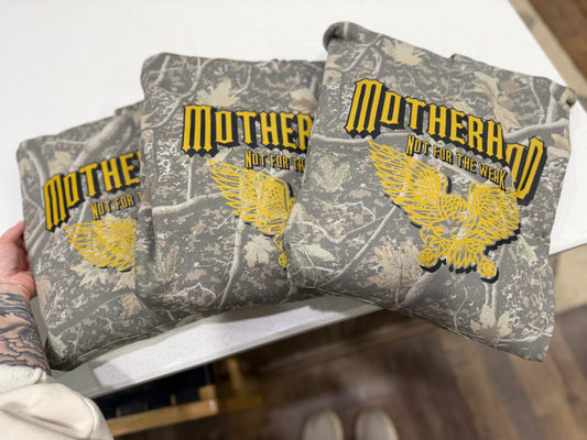 MOTHERHOOD not for the weak deadwood camo hoodie-no drawstring