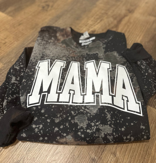 Bleached out MAMA crewneck