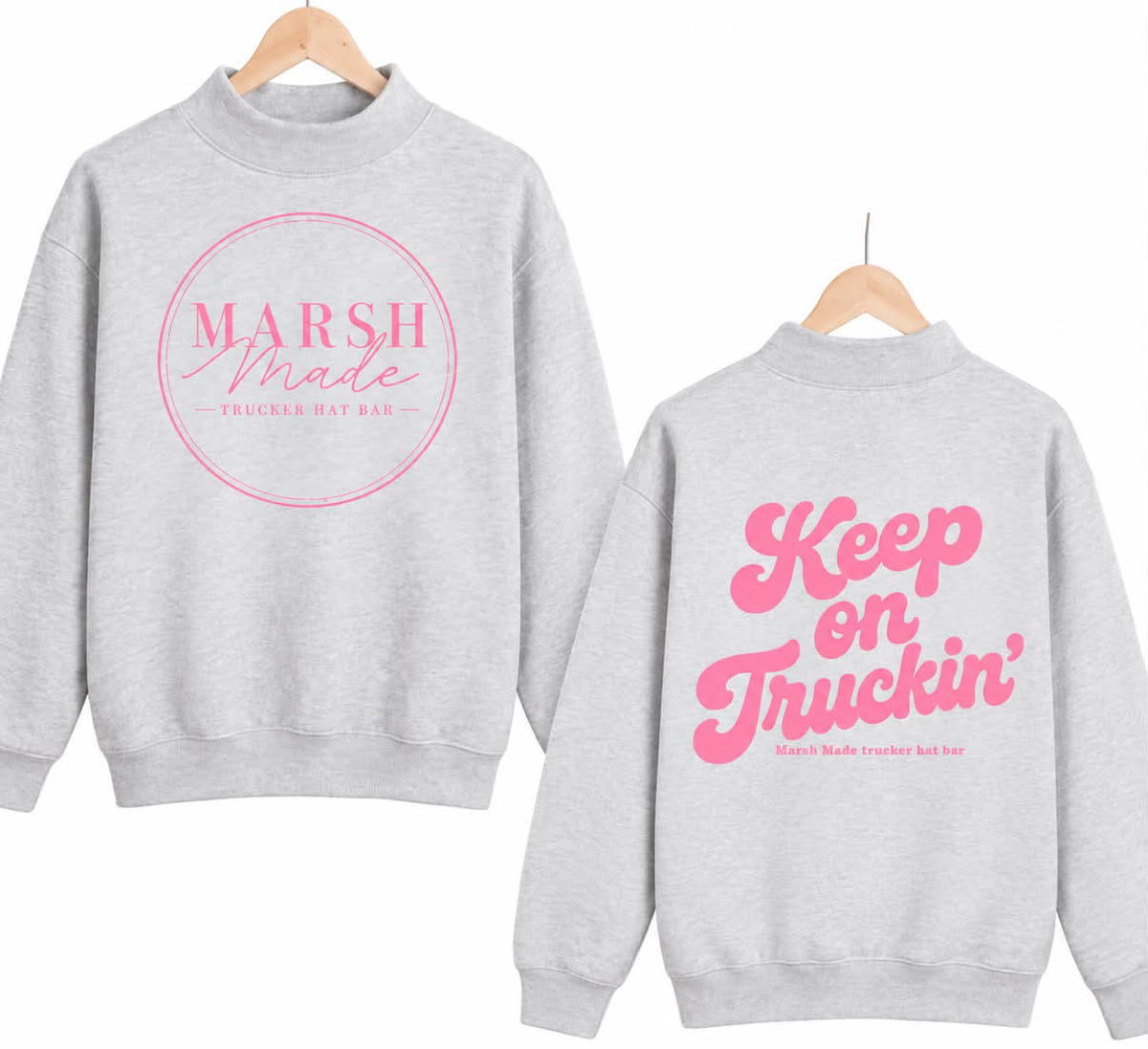 Custom: Marsh made mock neck crewneck
