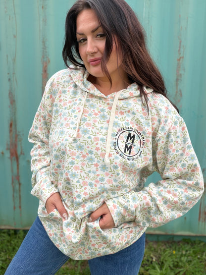 Floral OG revamp logo hoodie