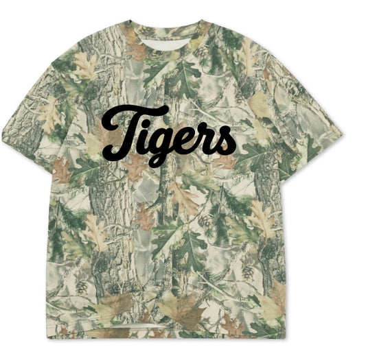 Centralia Tigers boxy premium wood camo tee (youth XS-Adult 3XL)