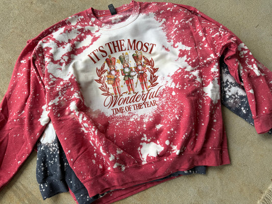 It’s the most wonderful time of the year bleached out SIZE XL crewneck