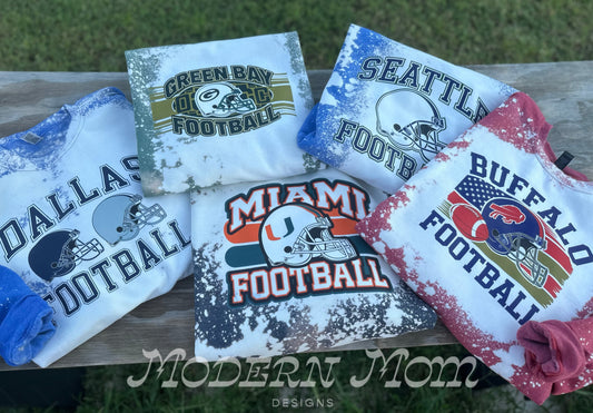 BLEACHED OUT FOOTBALL (ANY TEAM)