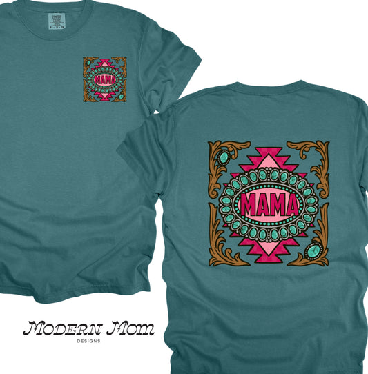 Mama teal western