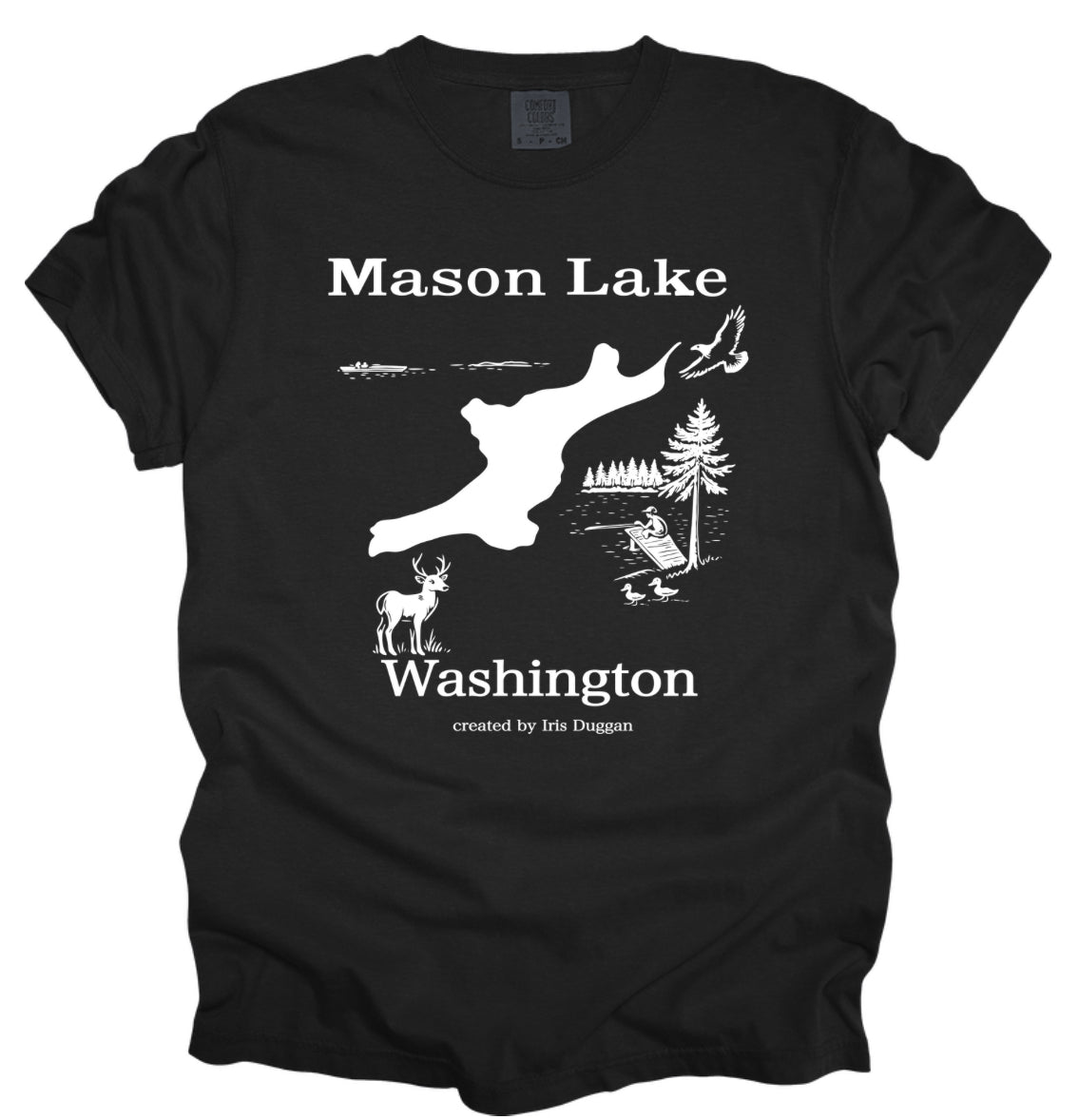 Mason lake adult unisex tee shirt