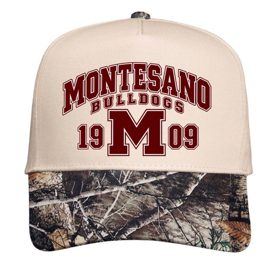 Montesano Bulldogs camo bill trucker hat