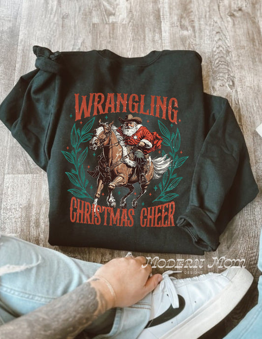 Wrangling Christmas cheer (tee or crewneck)