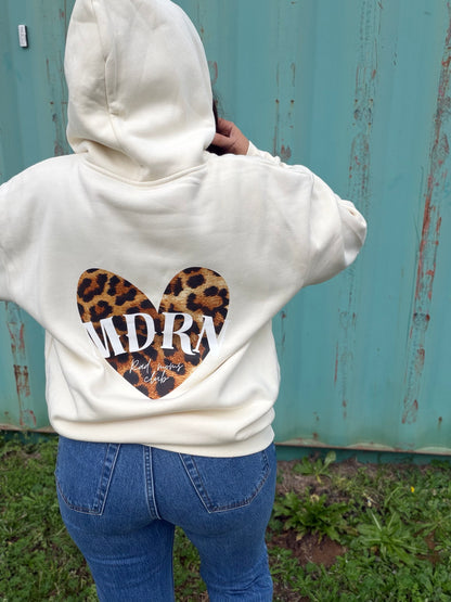 MDRN: Rad moms club leopard hoodie