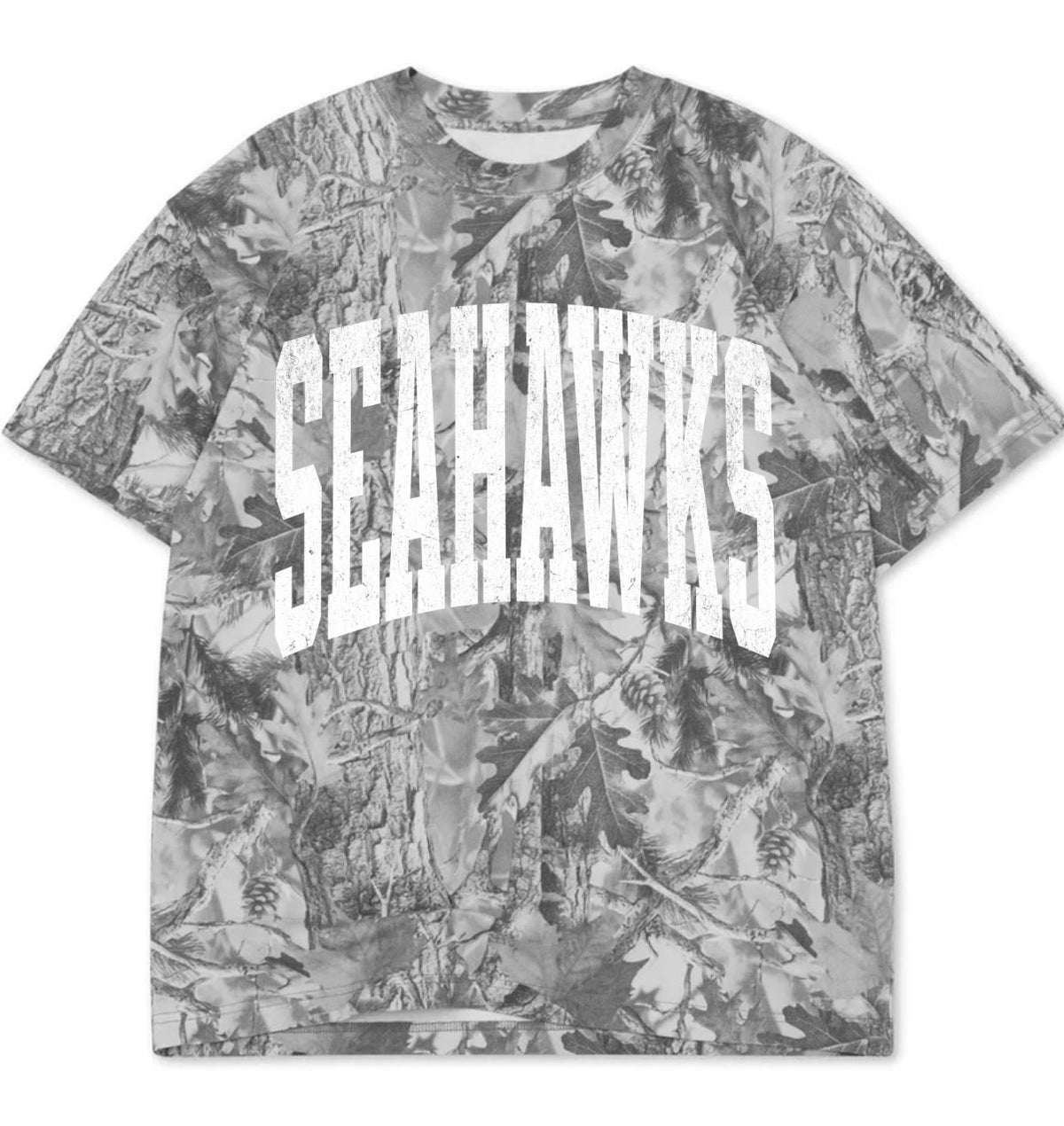 SEA distressed font boxy premium grey camo tee (youth XS-Adult 4XL) l