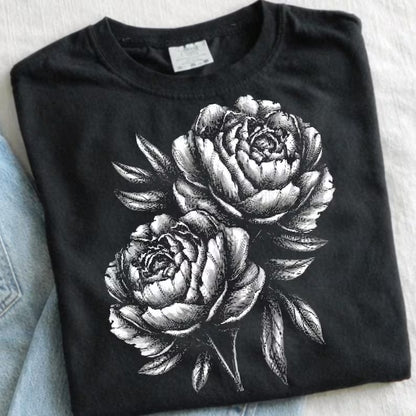 Simple peonies  (tee shirt, crewneck or hoodie)