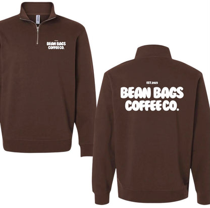 Bean Bags Coffee Co. bubble print quarter zip