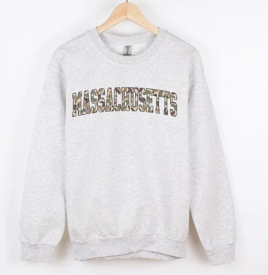 MASSACHUSETTS duck camo CREWNECK