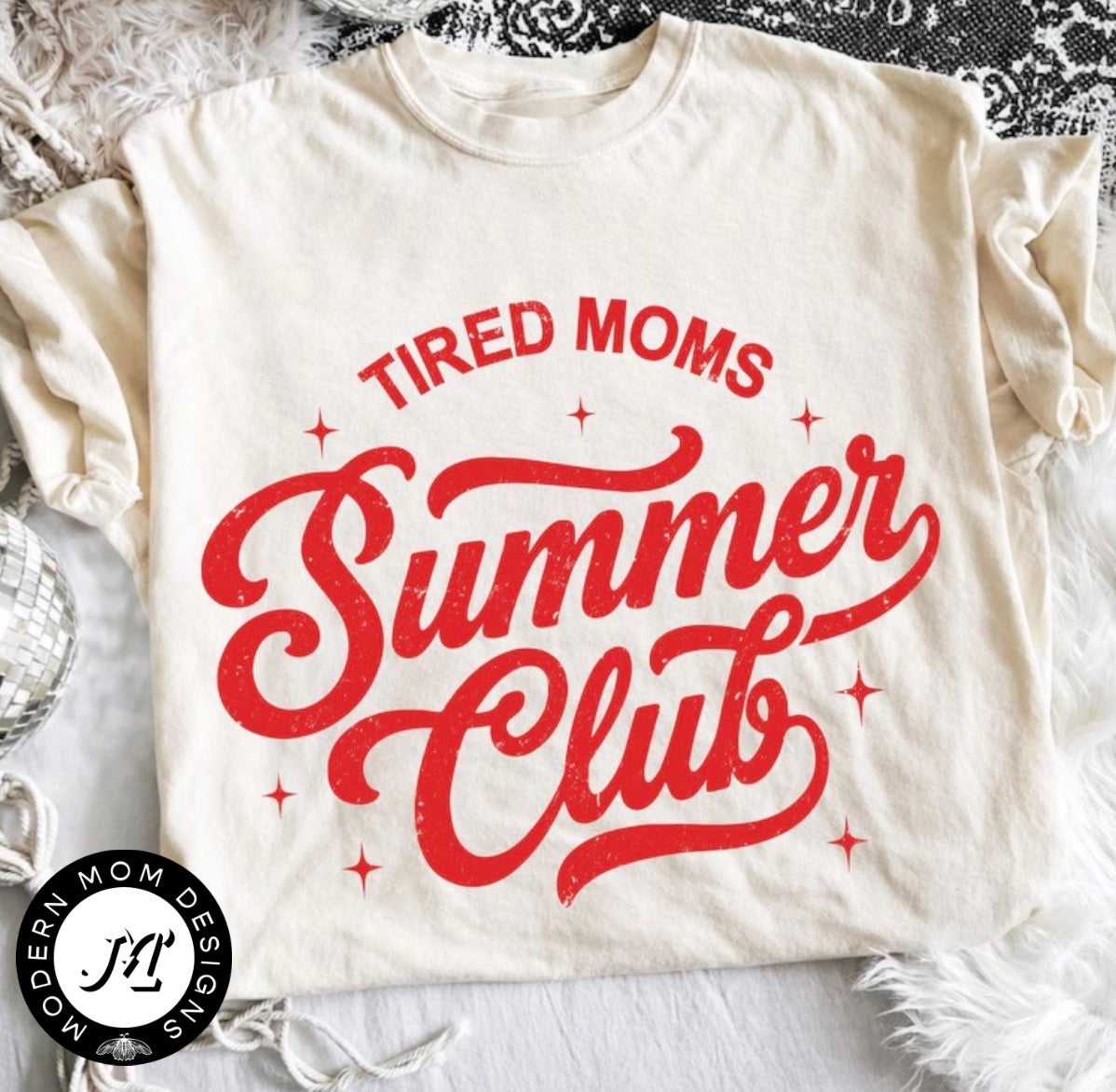 Tired moms summer club (tank top, tee shirt, crewneck or hoodie)