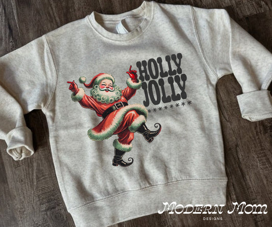 HOLLY JOLLY Toddler-Youth XL (tee, crewneck or hoodie)