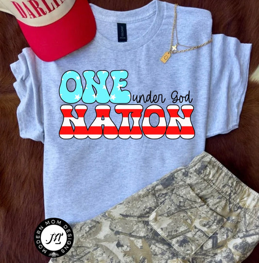 One nation under God(tee, crewneck, or hoodie)