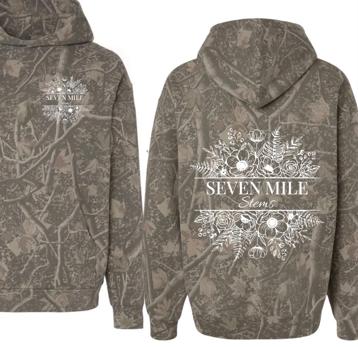 Seven mile stems deadwood camo hoodie (youth & adult)
