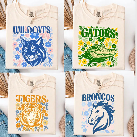 School mascot. note: name, mascot & school colors (tee, crewneck or hoodie)