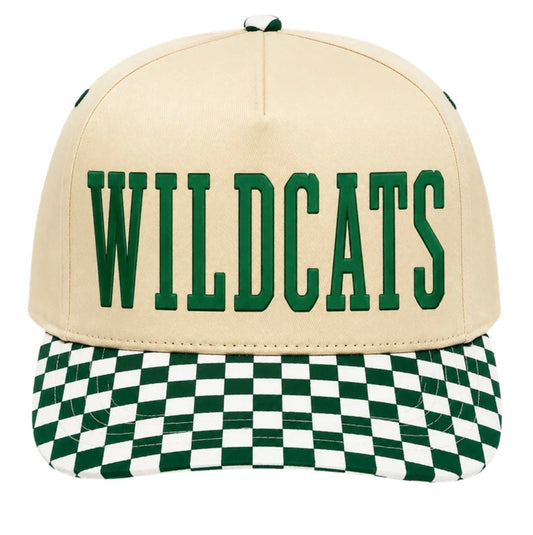 McCleary Wildcats checkered hat (screen print)