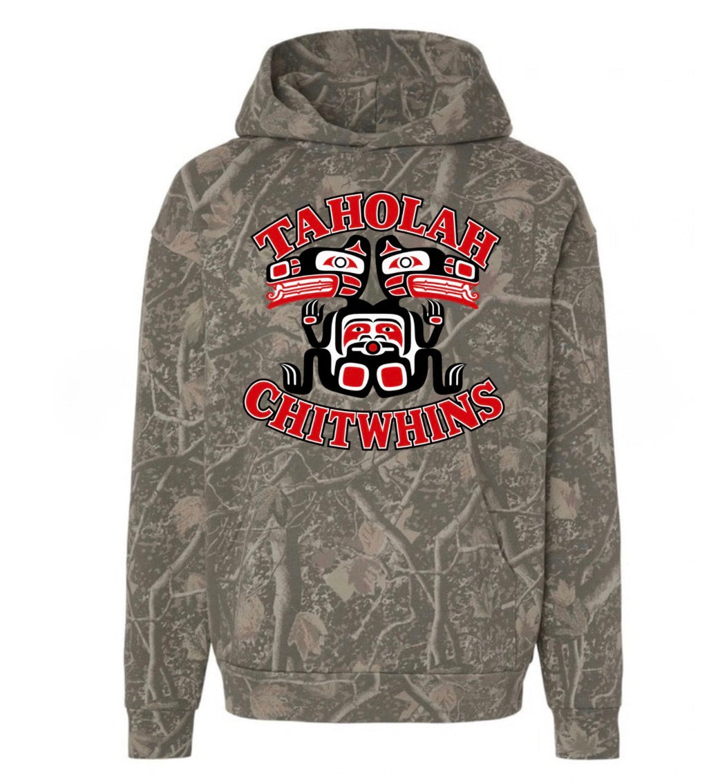 Taholah Chitwins deadwood camo hoodie (youth & adult)