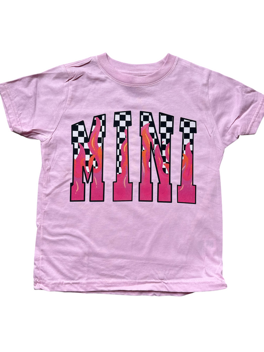 Mini pink flames tee