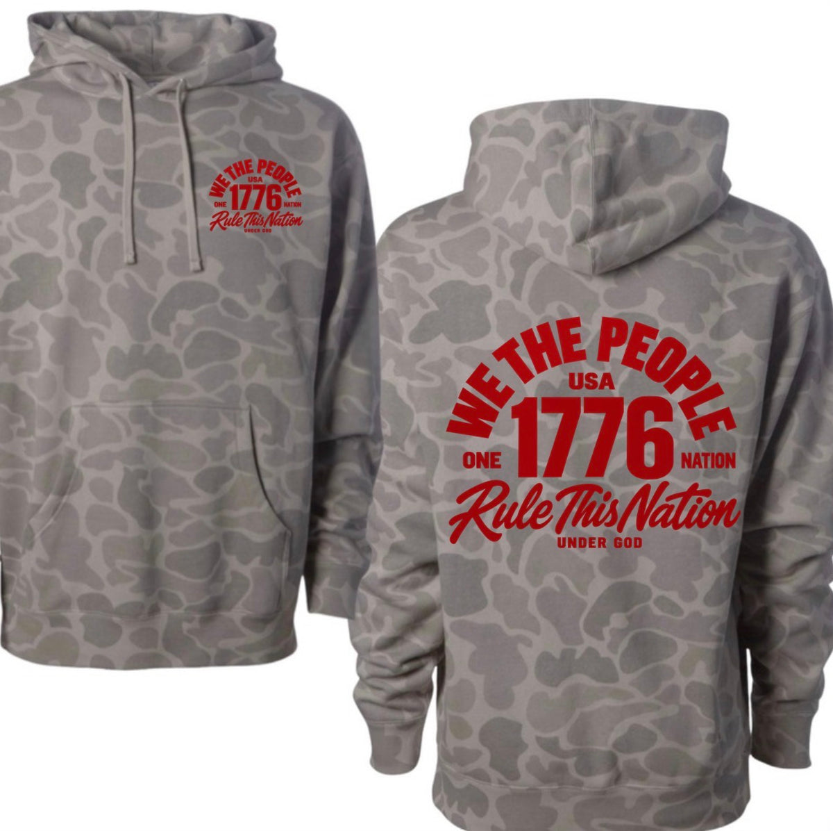 We the people muted duck camo hoodie